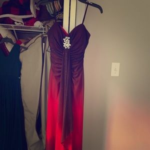 Red Prom Dress with embellishments